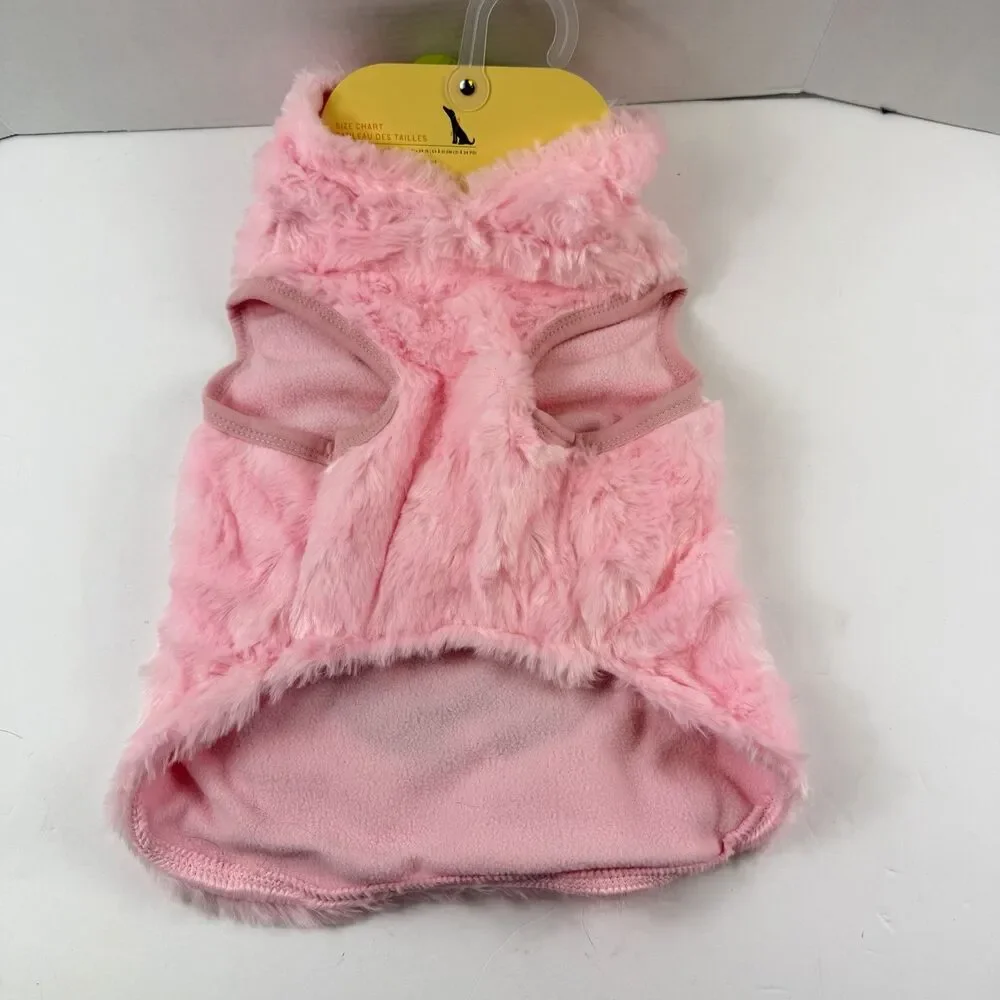 Pink Pup Crew Dog Pet Costume Size Large Pumpkin Halloween Jack O Lantern